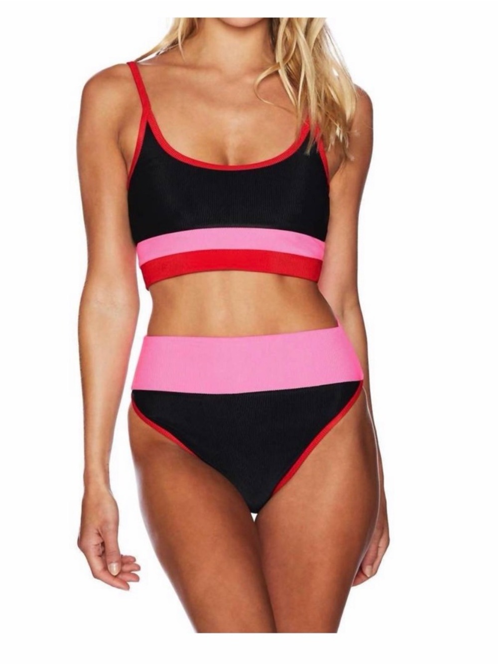 Beach Riot Eva Bikini Bottoms in Lipstick colorway